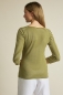 Preview: LANIUS - Wasserfallshirt mit Streifen - olive